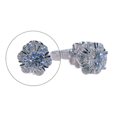 PetalHalo Moissanite Stud Earrings – Classic Sparkle