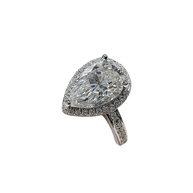 HLJR022 Aura CelesteDropLuxe Ring - Platinum Statement Gift