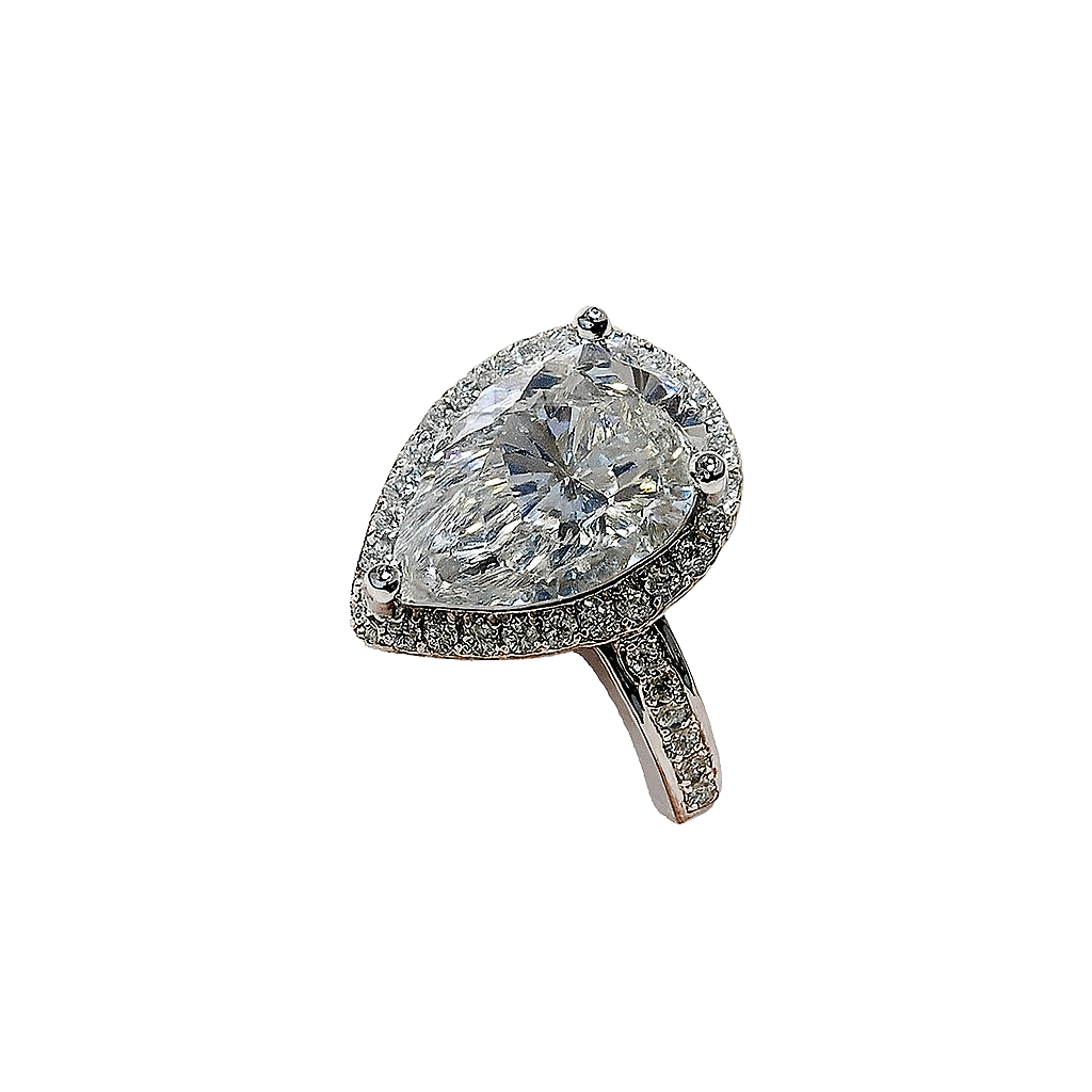 HLJR022 Aura CelesteDropLuxe Ring - Platinum Statement Gift