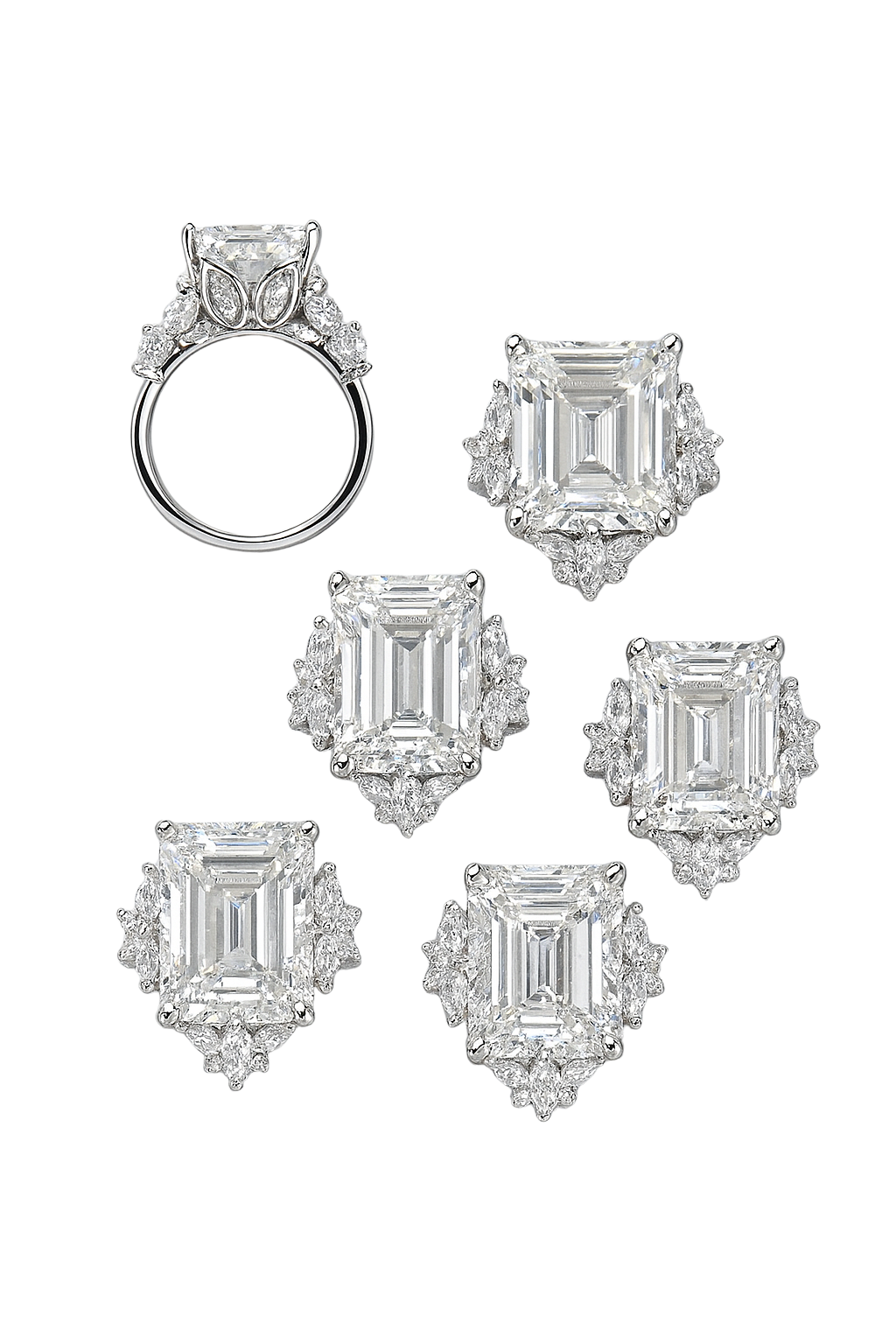 Emerald-Cut Regal Halo Ring