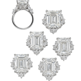 Emerald-Cut Regal Halo Ring