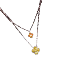 HLJN017 Lumia BloomLuxe Necklace - Platinum Statement Gift