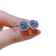 BlueHalo Moissanite Earrings – Oceanic Sparkle Refined