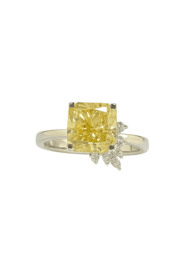 Golden Dawn Cushion Ring – Fancy Yellow Brilliance