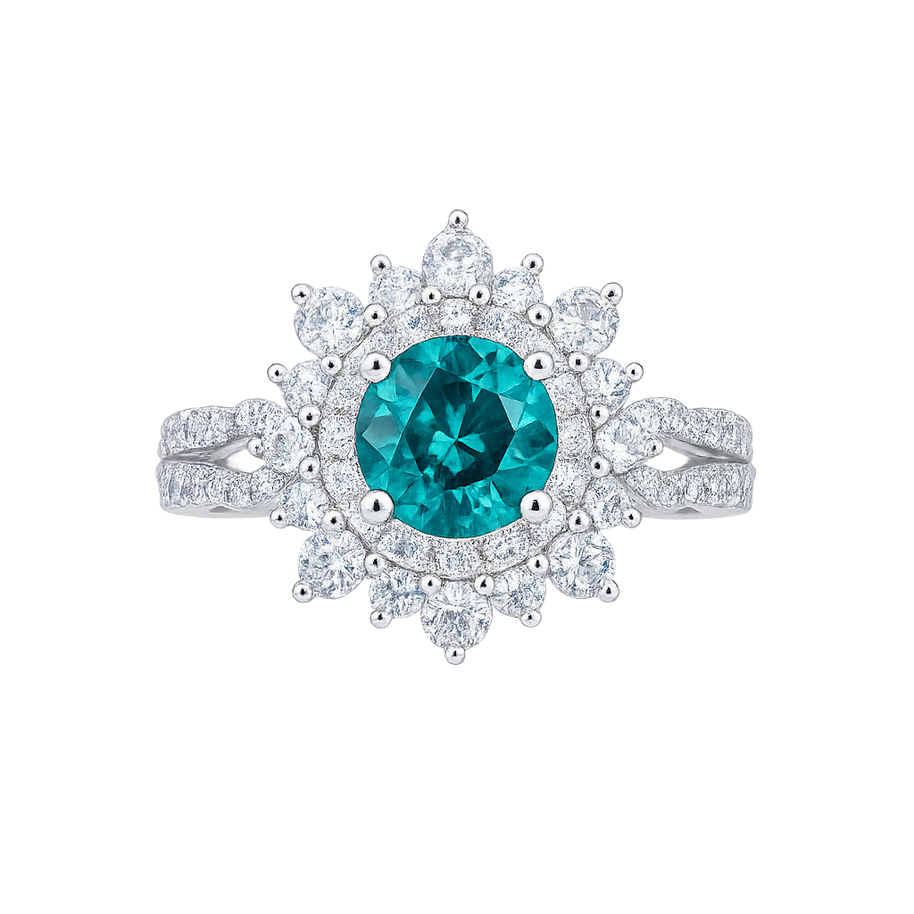 HLJR014 Aura RoundLuxe Ring - Platinum Statement Gift