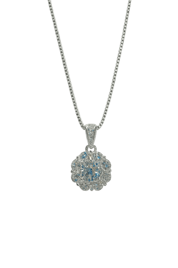 FloraHalo Moissanite Pendant – Brilliant Bloom