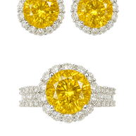 Sunburst Halo Set Radiance Platinum