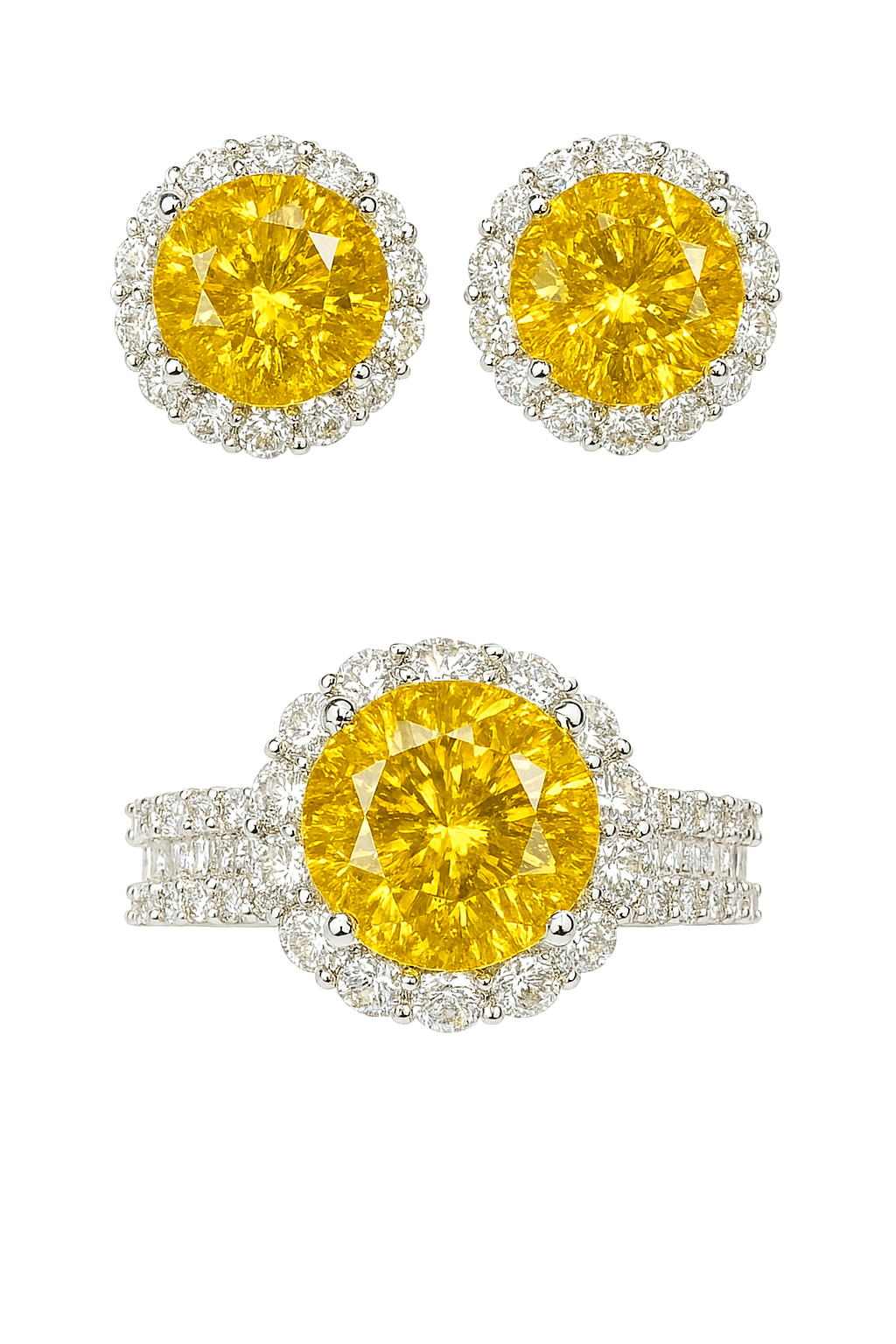 Sunburst Halo Set Radiance Platinum