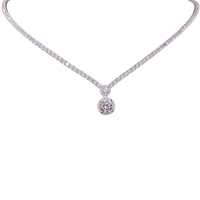HLJN010 Lumia TennisLuxe Necklace - Platinum Statement Gift