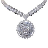 HLJN004 Lumia GalaxyLuxe Necklace – Platinum Statement Gift For Her