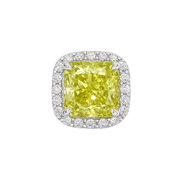 Sunlit Cushion Halo CZ Stud Earrings Brilliance