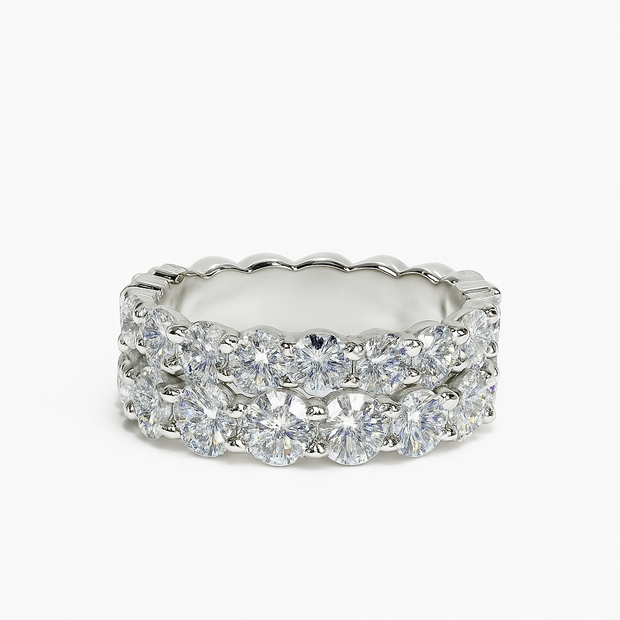 HLJR023 Aura LumiLuxe Ring - Platinum Eternity Gift