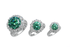 HLJS017 Aura TwinLustreLuxe Ring Set - Platinum Couple Gift