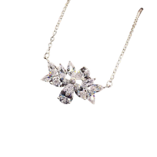 Diamanté necklace on a white background