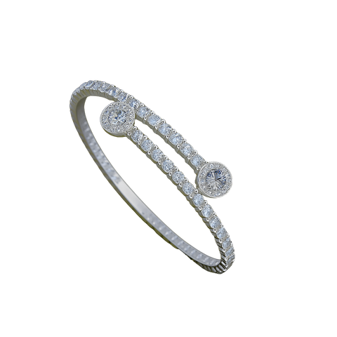 Diamond bracelet on a white background