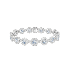 Diamond bracelet on a white background