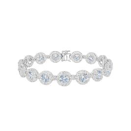 Diamond bracelet on a white background