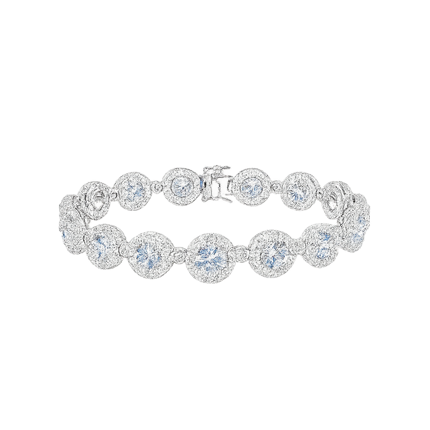 Diamond bracelet on a white background