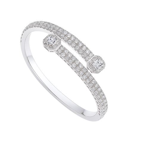 Diamond ring with a white background