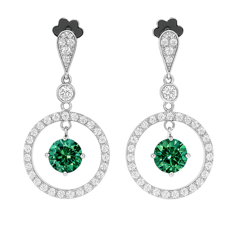 HLJE009 Muse DangleLuxe Earrings - Platinum Statement Gift