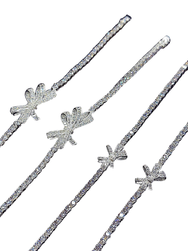 HLJS016 Bellea Bow TieLuxe Set – Platinum Statement Gift