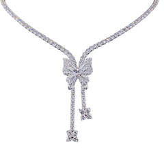 HLJN014 Lumia ButterflyLuxe Necklace - Platinum Statement Gift
