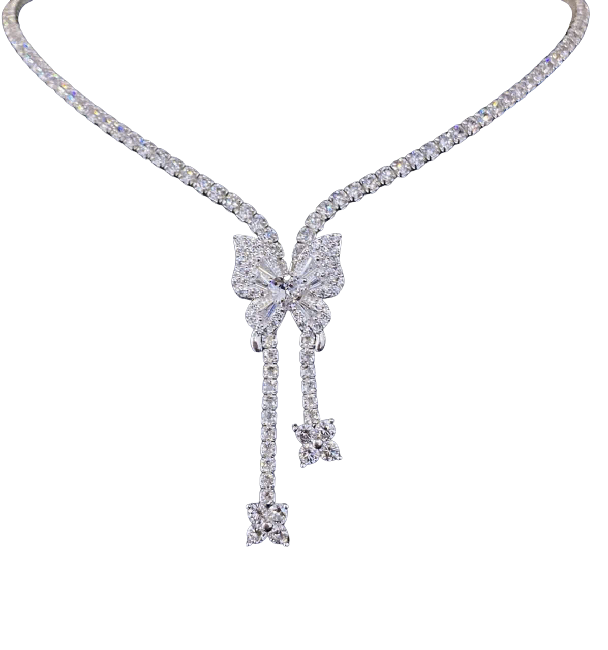 HLJN014 Lumia ButterflyLuxe Necklace - Platinum Statement Gift