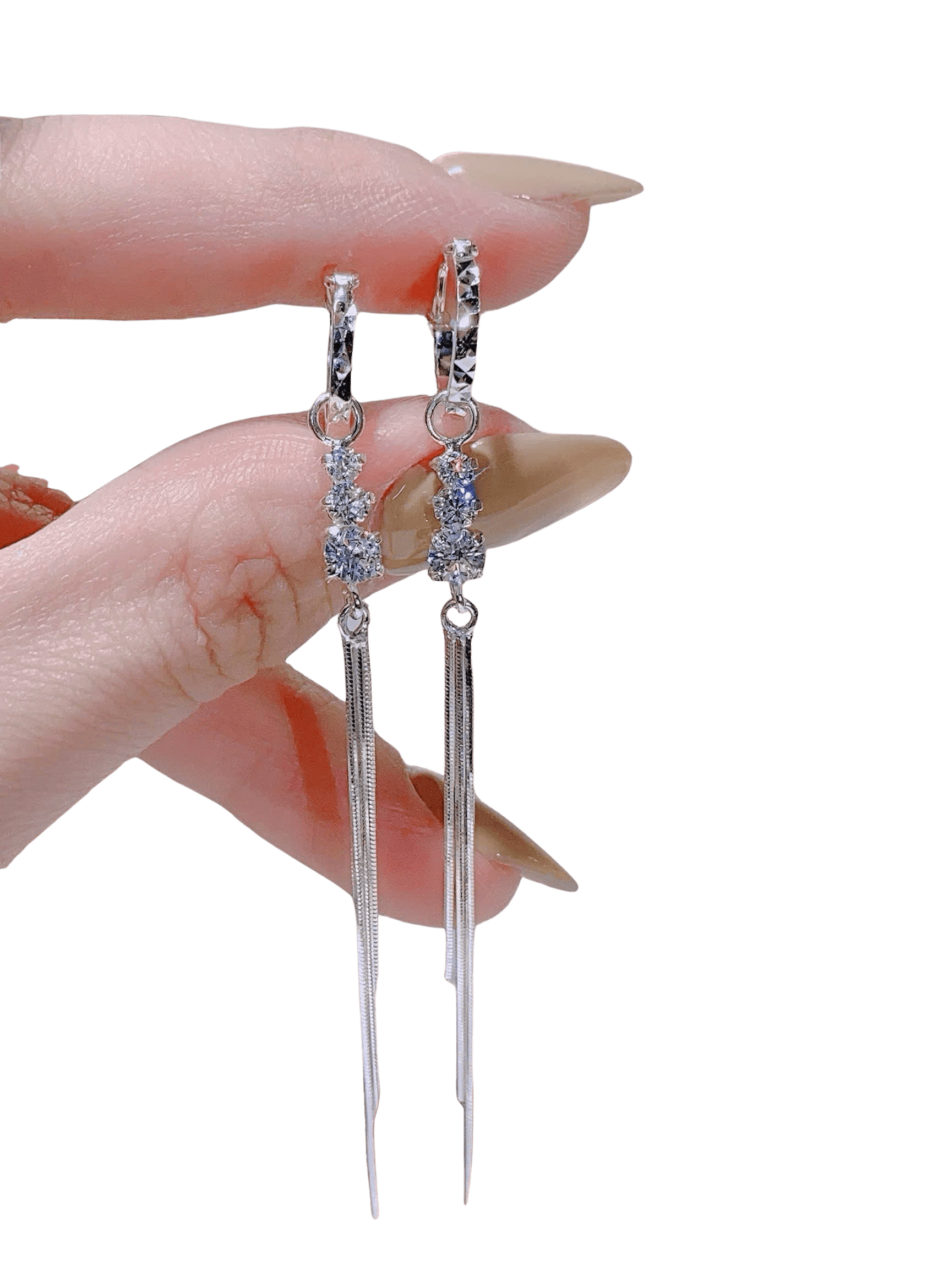 LumiaDrop Moissanite Earrings – Modern Minimalist Sparkle