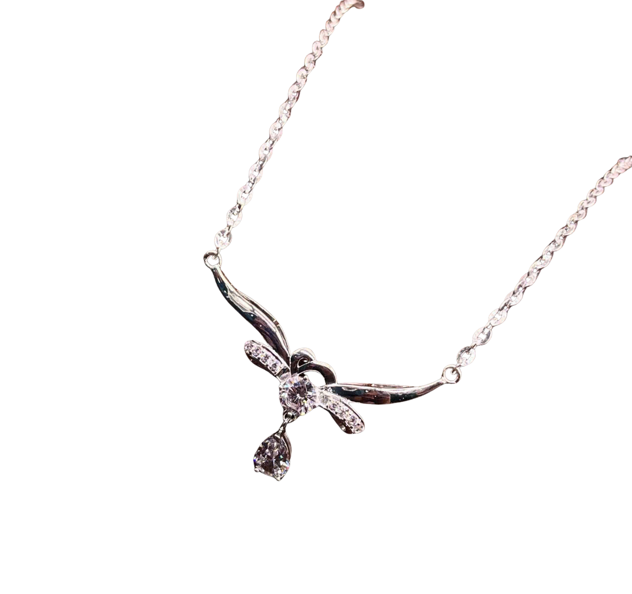 Swan Kiss CZ Pendant – Graceful Sparkle in Motion