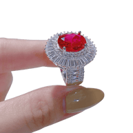 CrownLuxe Halo Ring – 4.45CT Brilliance