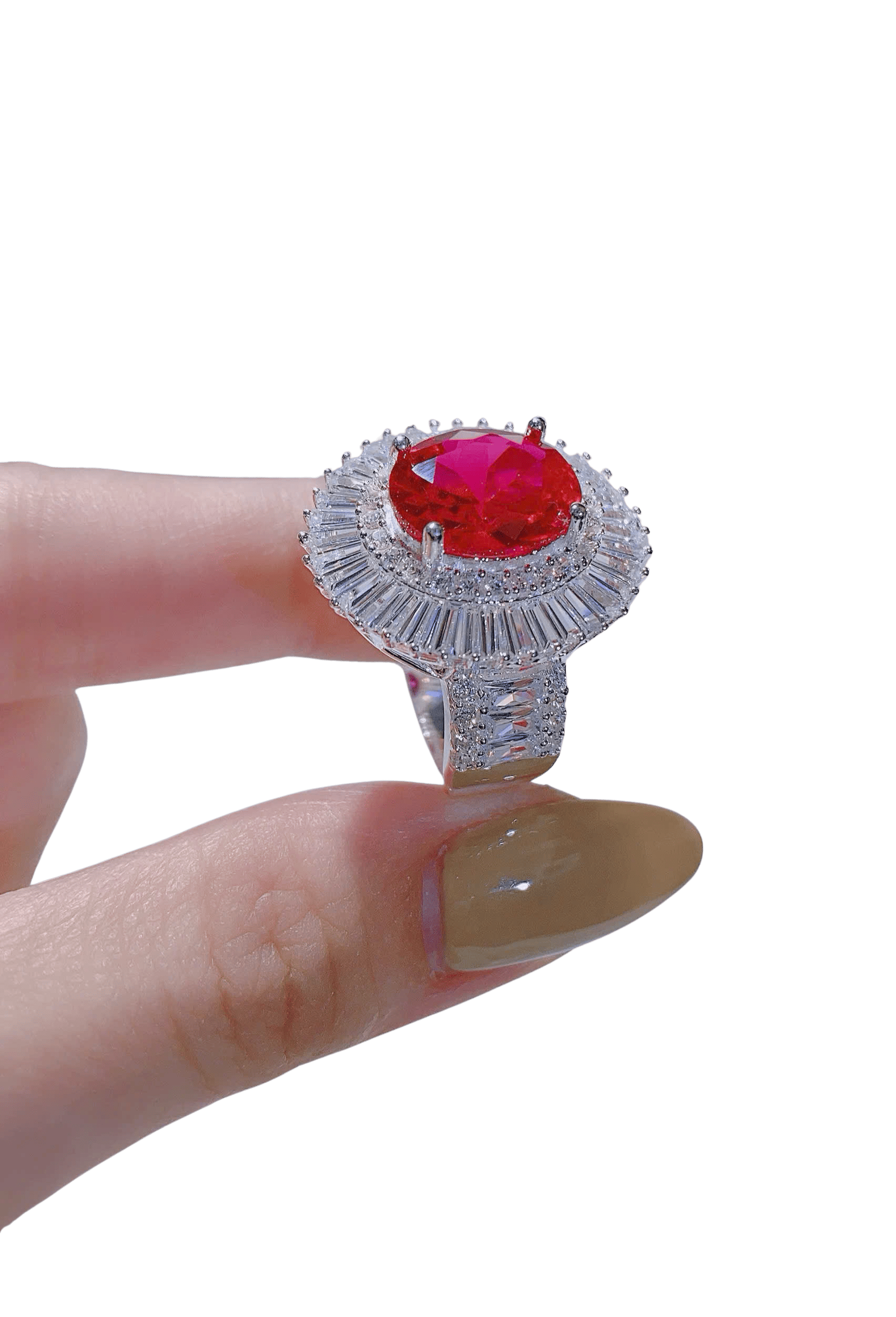 CrownLuxe Halo Ring – 4.45CT Brilliance