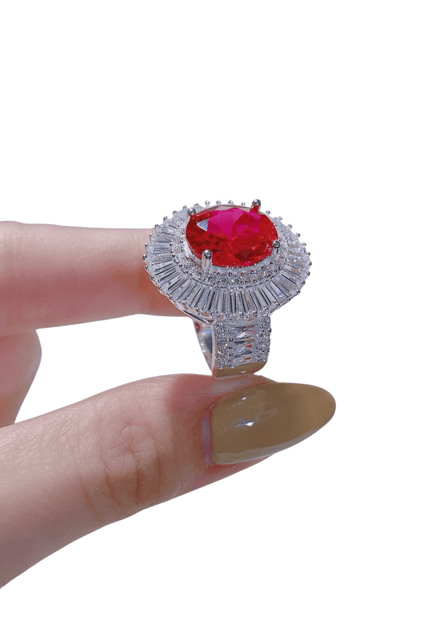 CrownLuxe Halo Ring – 4.45CT Brilliance