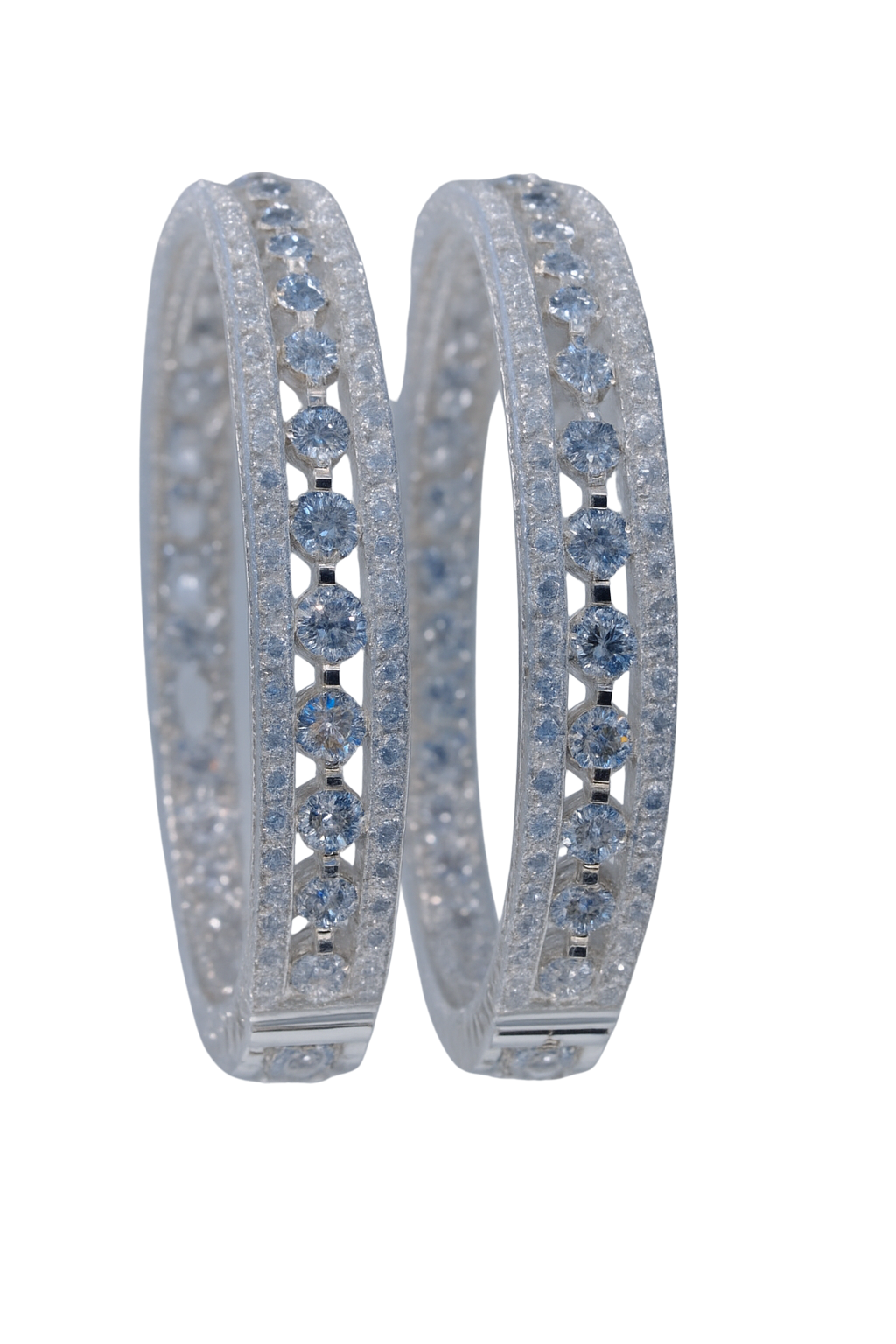 Aurora Triple-Row CZ Bangle – Full-Band Brilliance