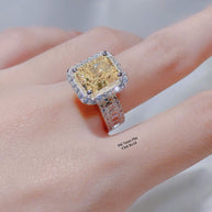 Azure Cushion Halo Ring – Platinum Shine