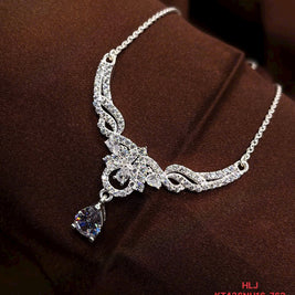 Lustre Vine CZ Necklace – Garden Bloom Elegance
