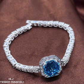 Crimson Octagon Halo Bracelet – Centerpiece Glow
