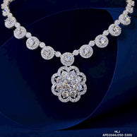 HLJN011 Lumia BloomLuxe Necklace - Platinum Anniversary Gift