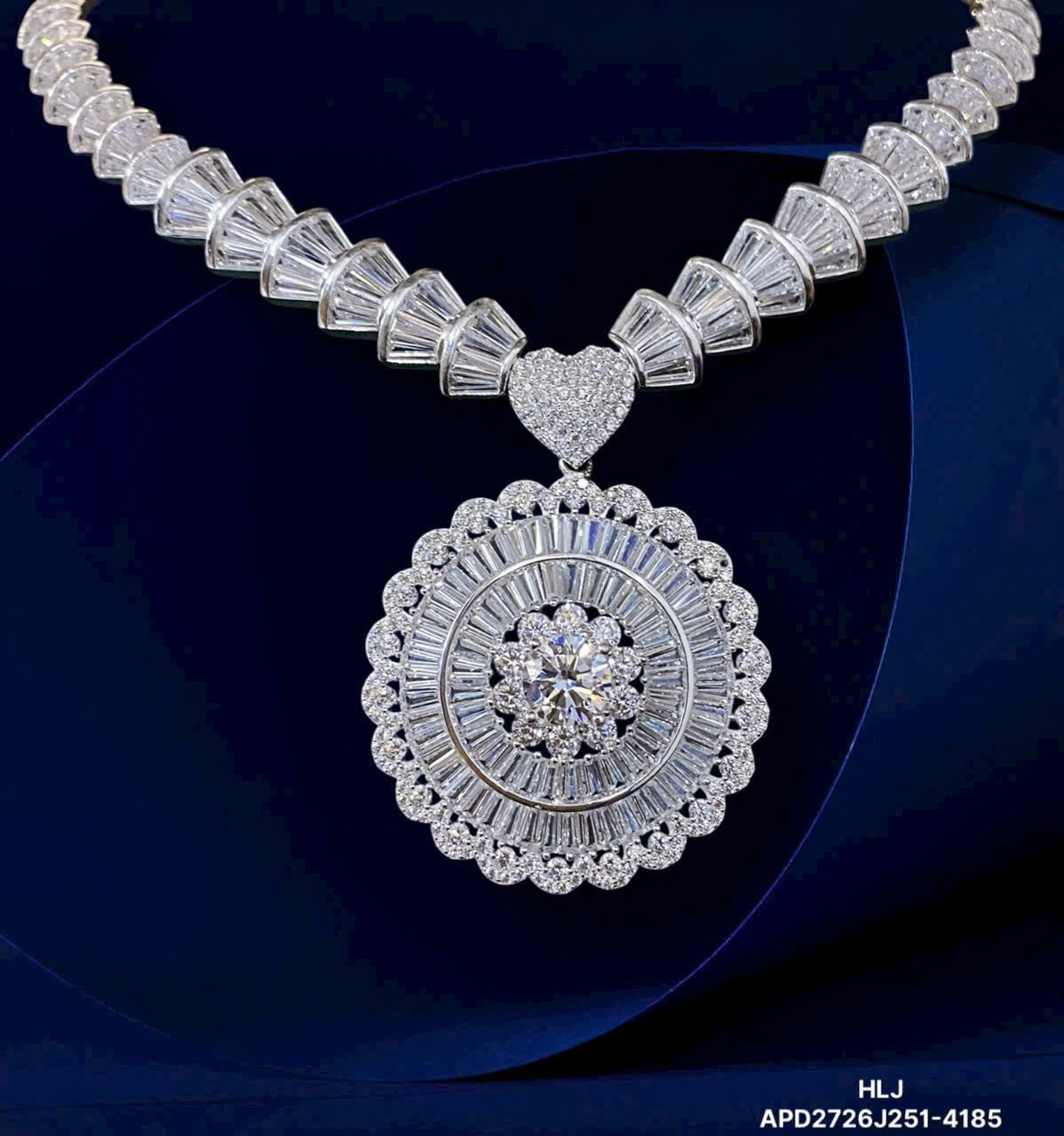 HLJN004 Lumia GalaxyLuxe Necklace – Platinum Statement Gift For Her