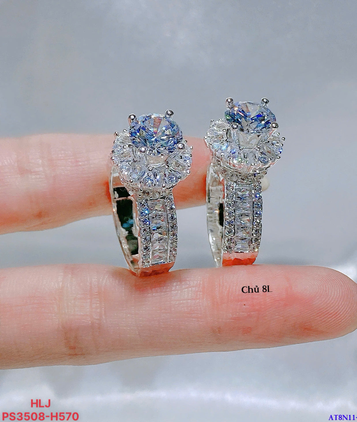 Celeste Bloom Moissanite Ring – Halo Grace