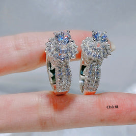 Celeste Bloom Moissanite Ring – Halo Grace
