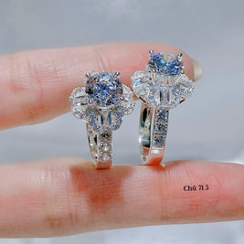 Celeste Bloom Moissanite Ring – Halo Grace