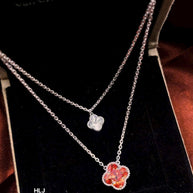 HLJN017 Lumia BloomLuxe Necklace - Platinum Statement Gift