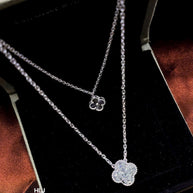 HLJN017 Lumia BloomLuxe Necklace - Platinum Statement Gift