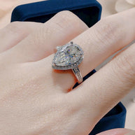 HLJR022 Aura CelesteDropLuxe Ring - Platinum Statement Gift