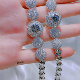 Imperial Sunburst Moissanite Bracelet – Full-Pavé Royal Brilliance