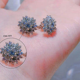 PetalHalo Moissanite Stud Earrings – Classic Sparkle