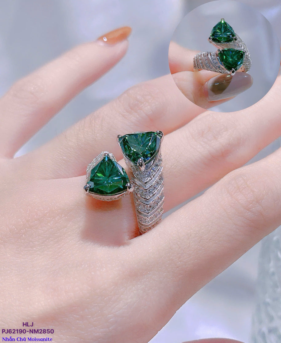 HLJR022 Aura CelesteDropLuxe Ring - Platinum Statement Gift