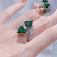 HLJR022 Aura CelesteDropLuxe Ring - Platinum Statement Gift