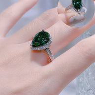 HLJR022 Aura CelesteDropLuxe Ring - Platinum Statement Gift