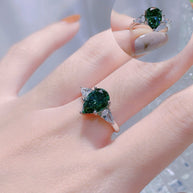HLJR022 Aura CelesteDropLuxe Ring - Platinum Statement Gift